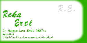 reka ertl business card